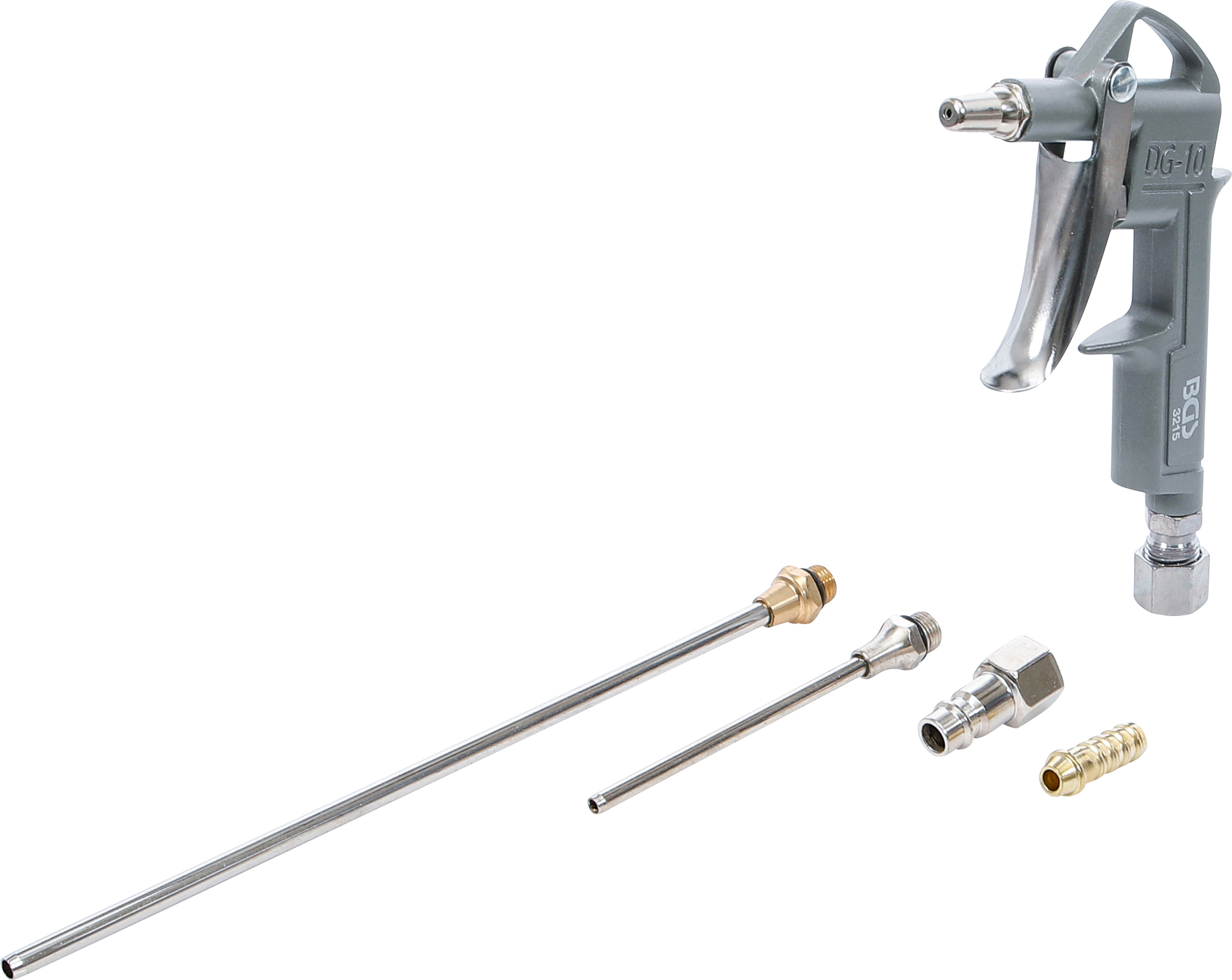 BGS Druckluft-Ausblaspistole | Alu-Druckguss | mit 3 Düsen