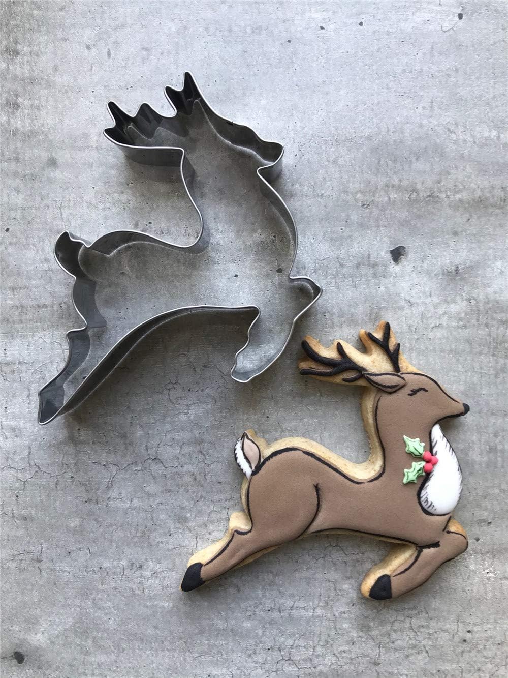 KENIAO Weihnachten Ausstechformen Set - 9 Stück - Weihnachtsbaum, Lebkuchenmann, Zuckerstange, Rentier, Glühlampe, Schneemann, Schneeflocke, Pullover 