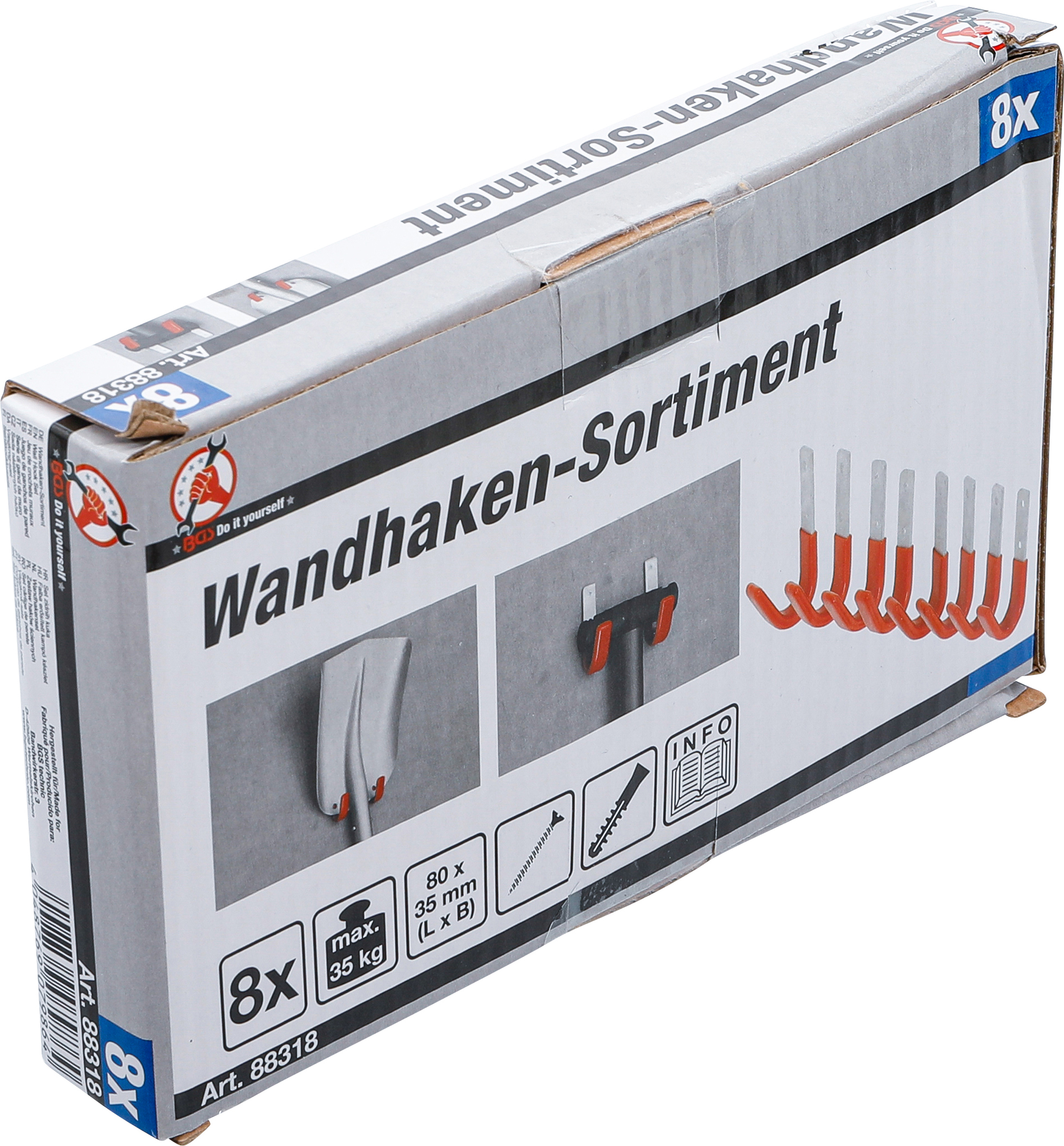 BGS Wandhaken-Satz | 8-tlg.