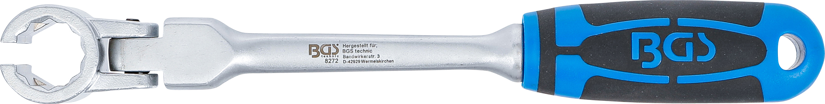 BGS Spezial-Ringschlüssel für Lambdasonden, kippbar, mit Griff | SW 22 mm