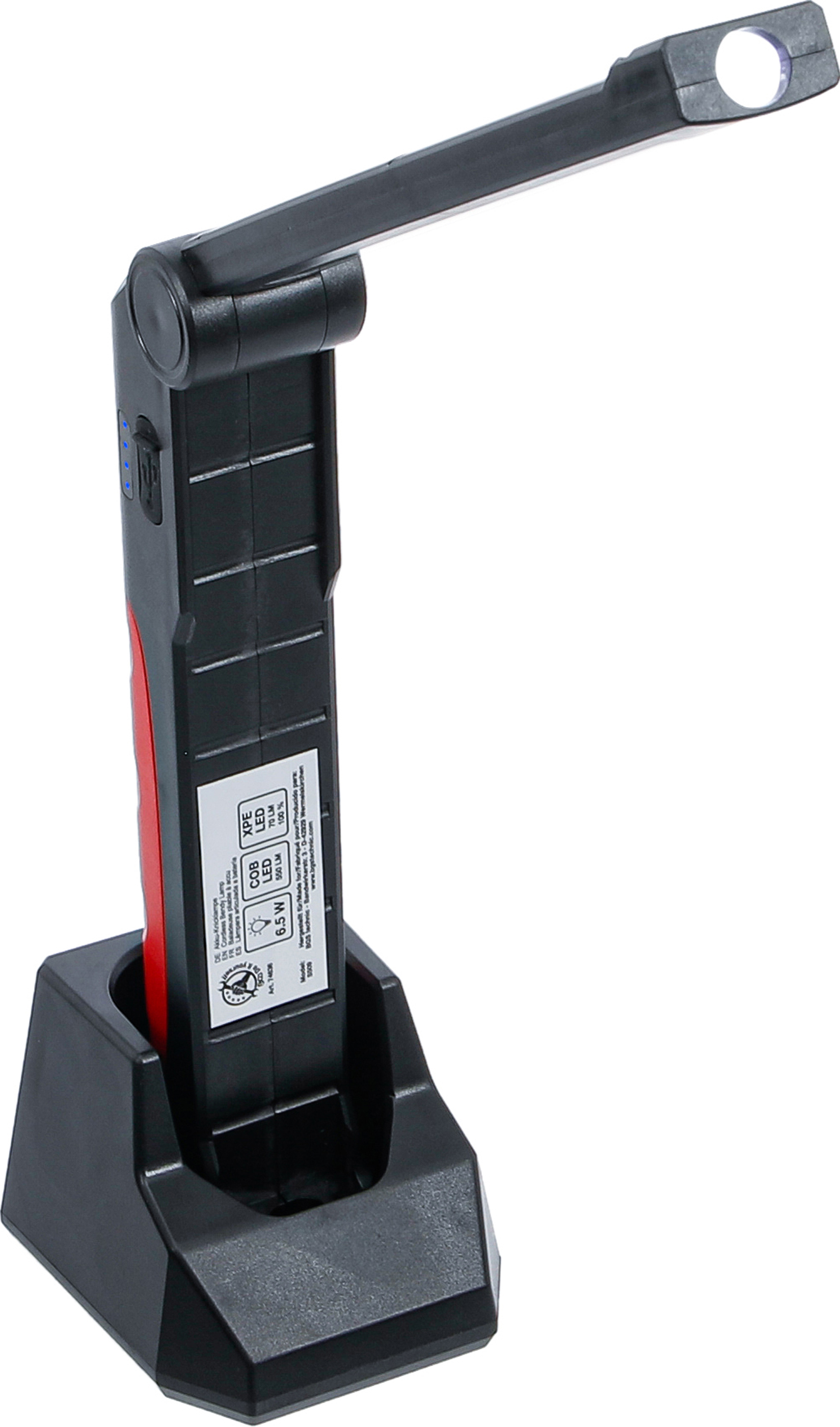 BGS Akku-Knicklampe | COB-LED | 6,5 W | mit Ladestation