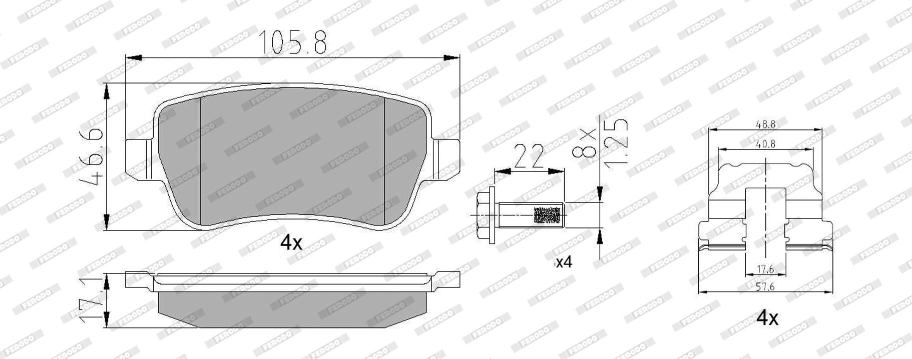 Bremsbelagsatz, Scheibenbremse