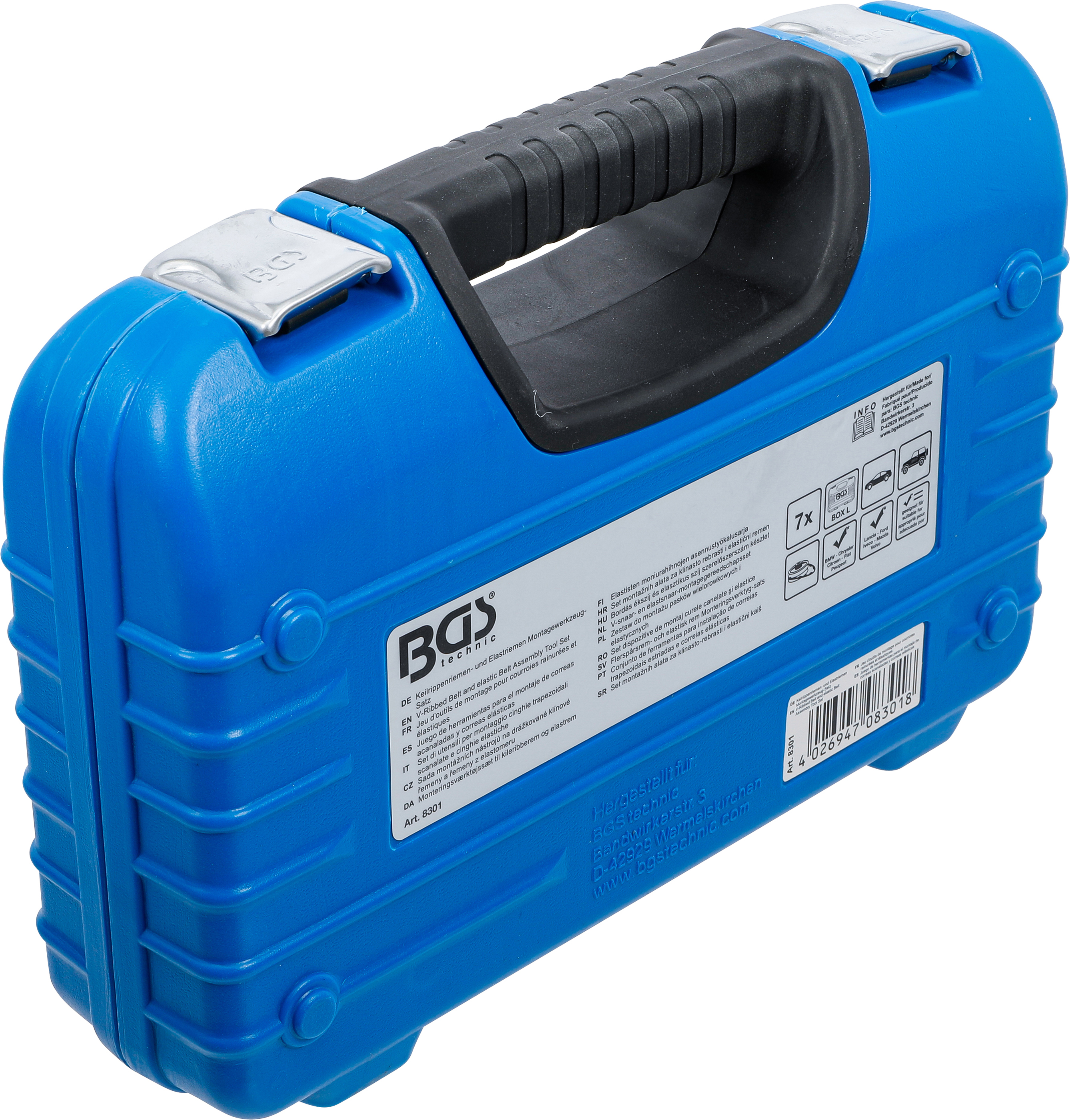 BGS Keilrippenriemen- und Elastriemen Montagewerkzeug-Satz | 7-tlg.