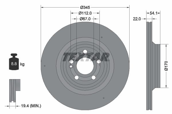 Bremsscheibe hinten L/R passt zu: MERCEDES GLE (C167), GLE (V167), GLS (X167) 2.0D-4.0H 10.18-