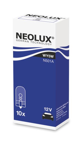 Neolux N501A Glassockel Autolampe 12V 5W WY5W T10 Amber Orange