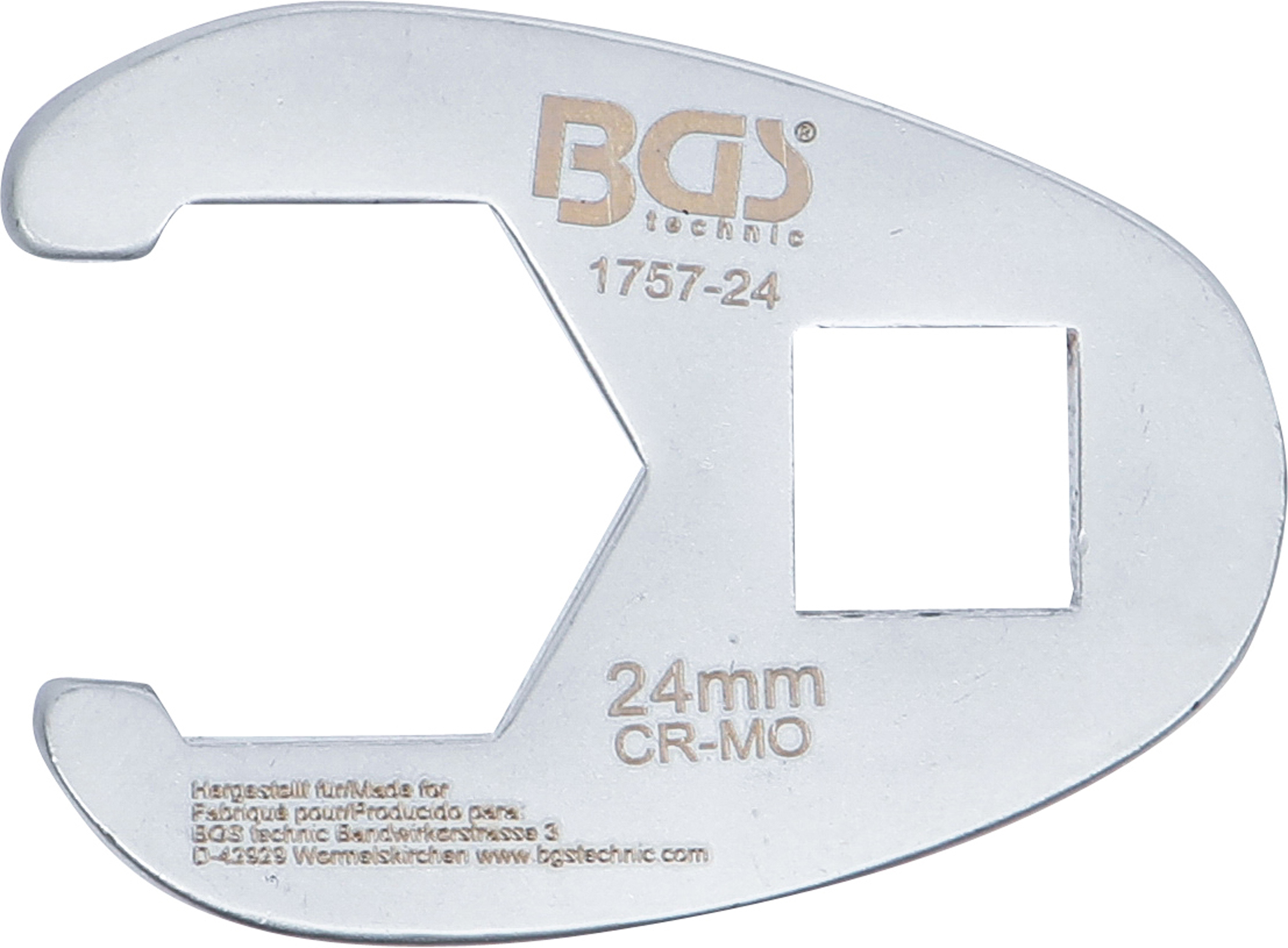 BGS Hahnenfußschlüssel | Antrieb Innenvierkant 12,5 mm (1/2") | SW 24 mm