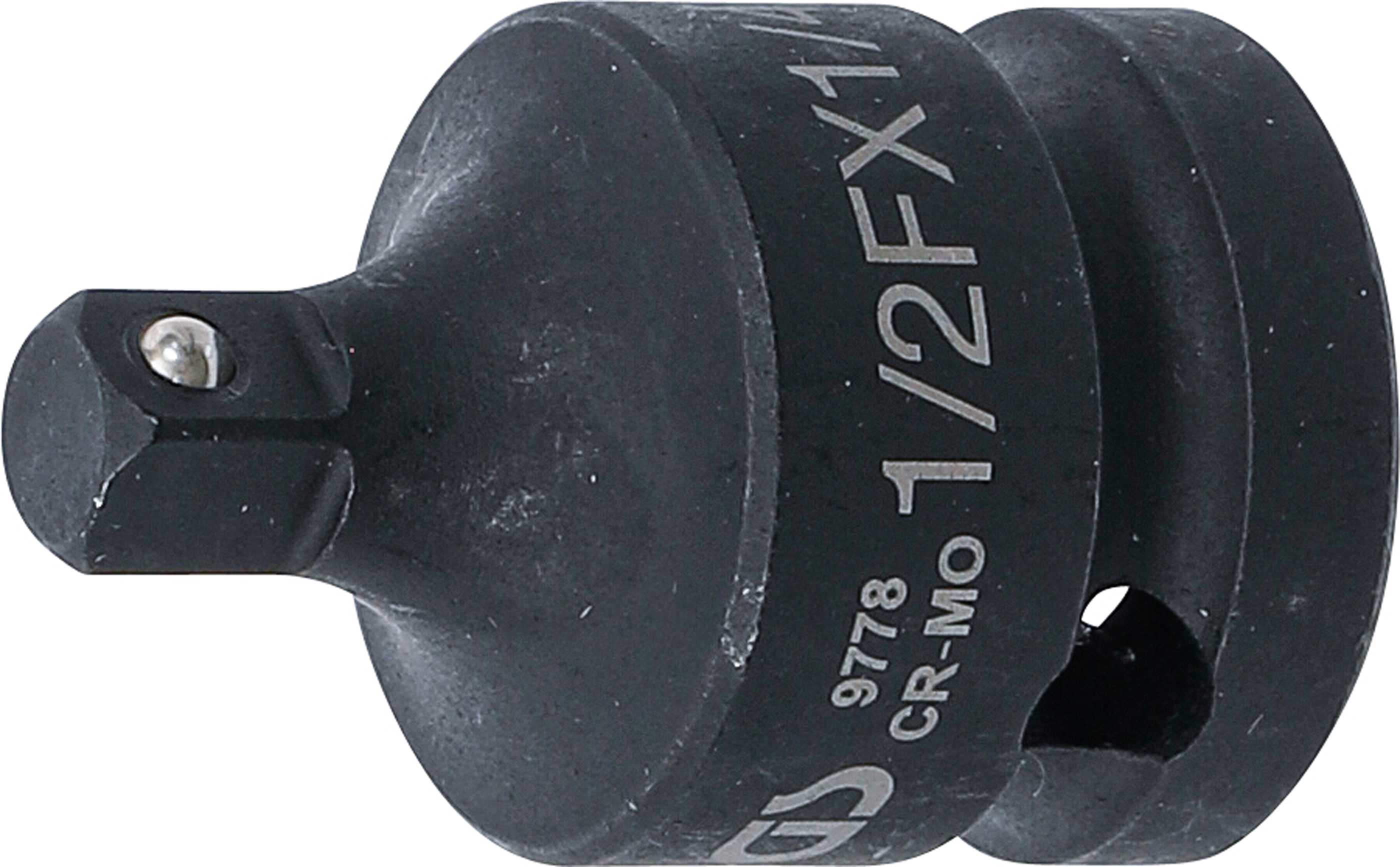 BGS Kraft-Steckschlüssel-Adapter | Innenvierkant 12,5 mm (1/2") - Außenvierkant 6,3 mm (1/4")