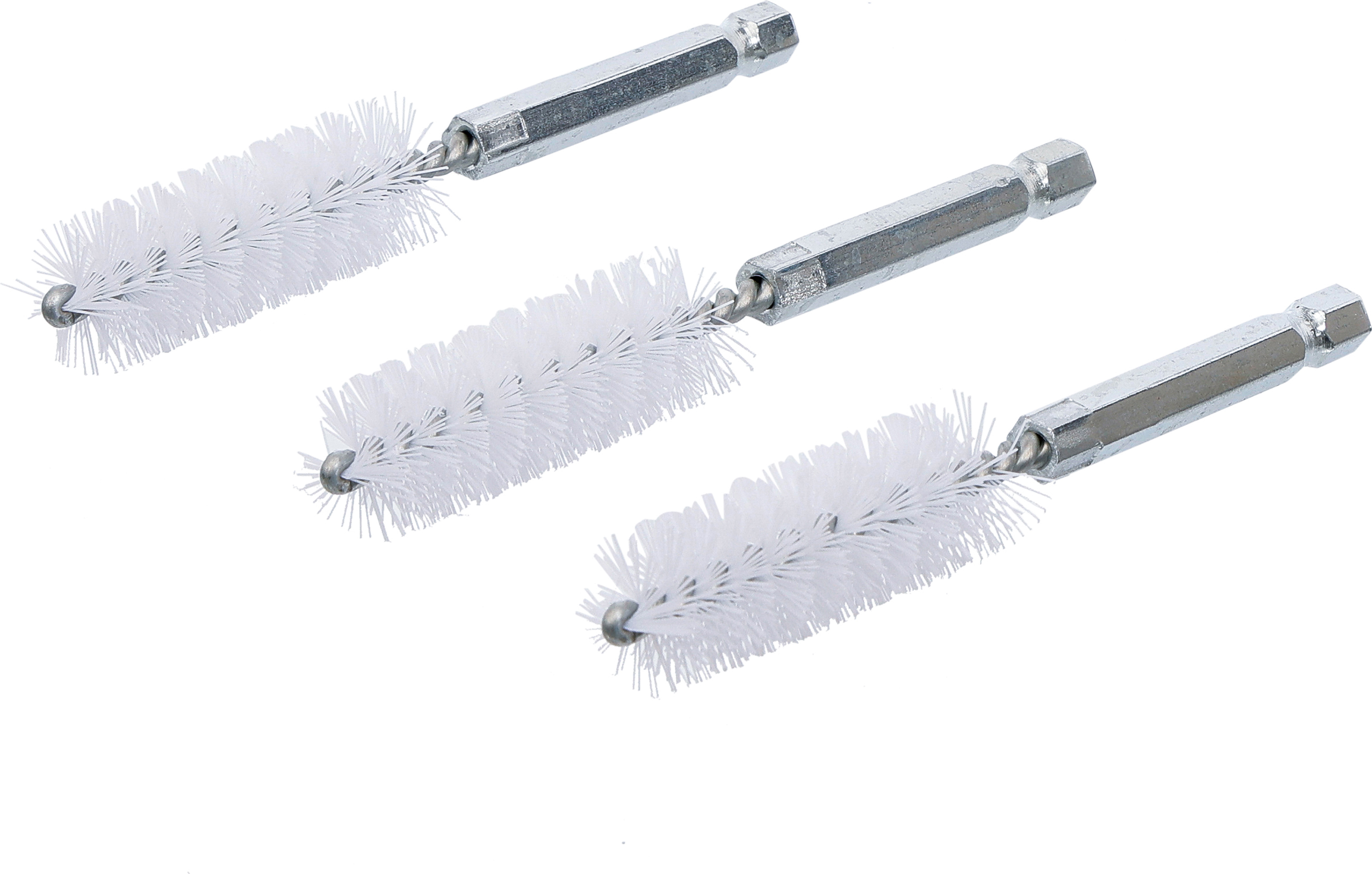 BGS Nylonbürste | 16 mm | Antrieb Außensechskant 6,3 mm (1/4") | 3-tlg.