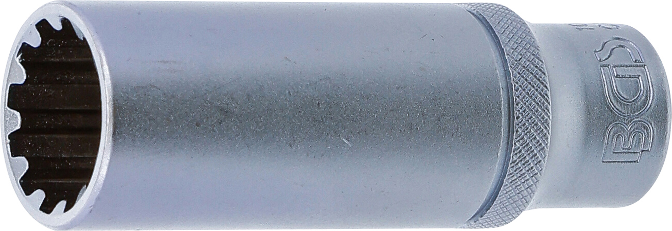 BGS Steckschlüssel-Einsatz Gear Lock, tief | Antrieb Innenvierkant 10 mm (3/8") | SW 15 mm