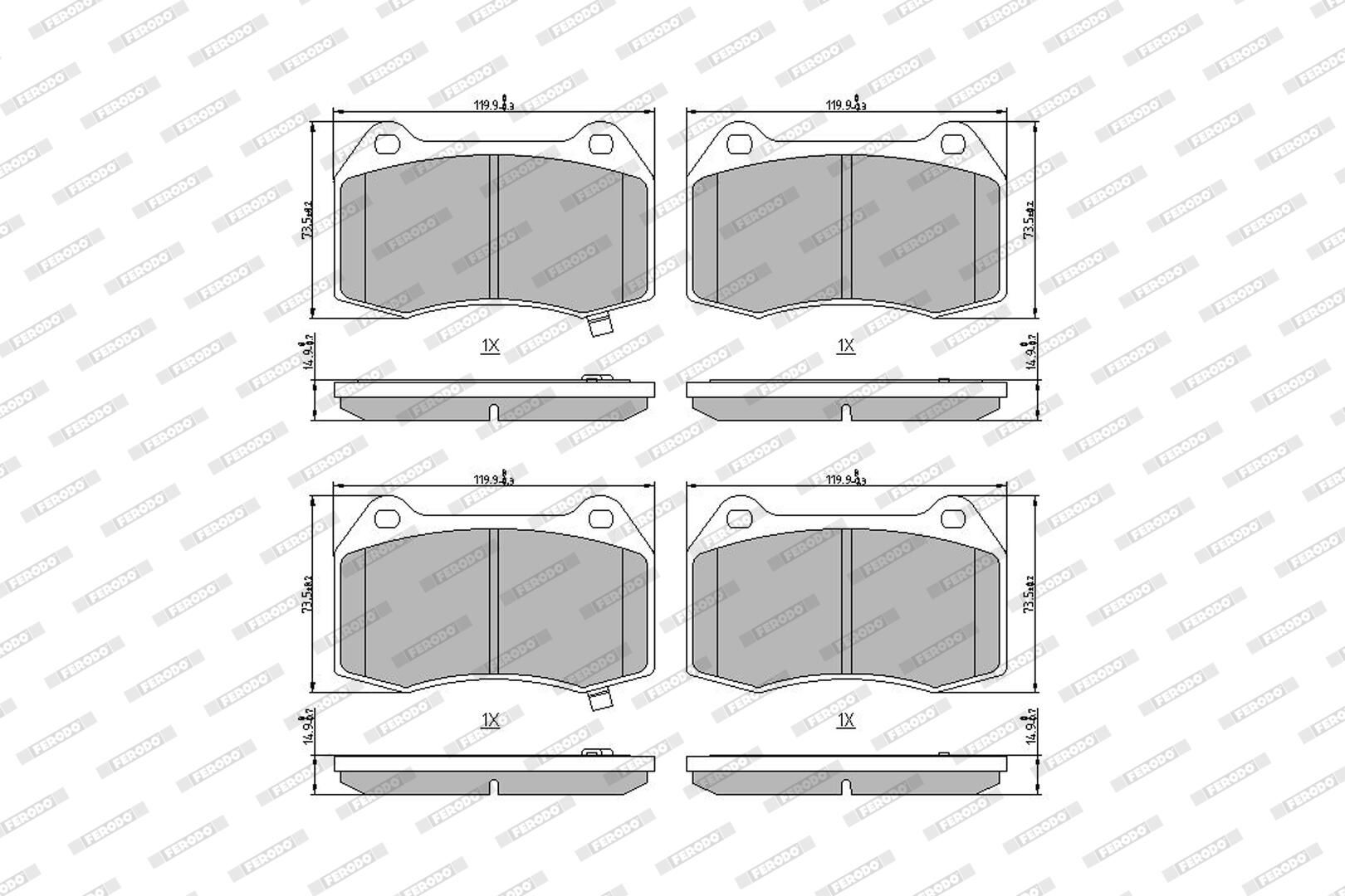 Bremsbelagsatz, Scheibenbremse