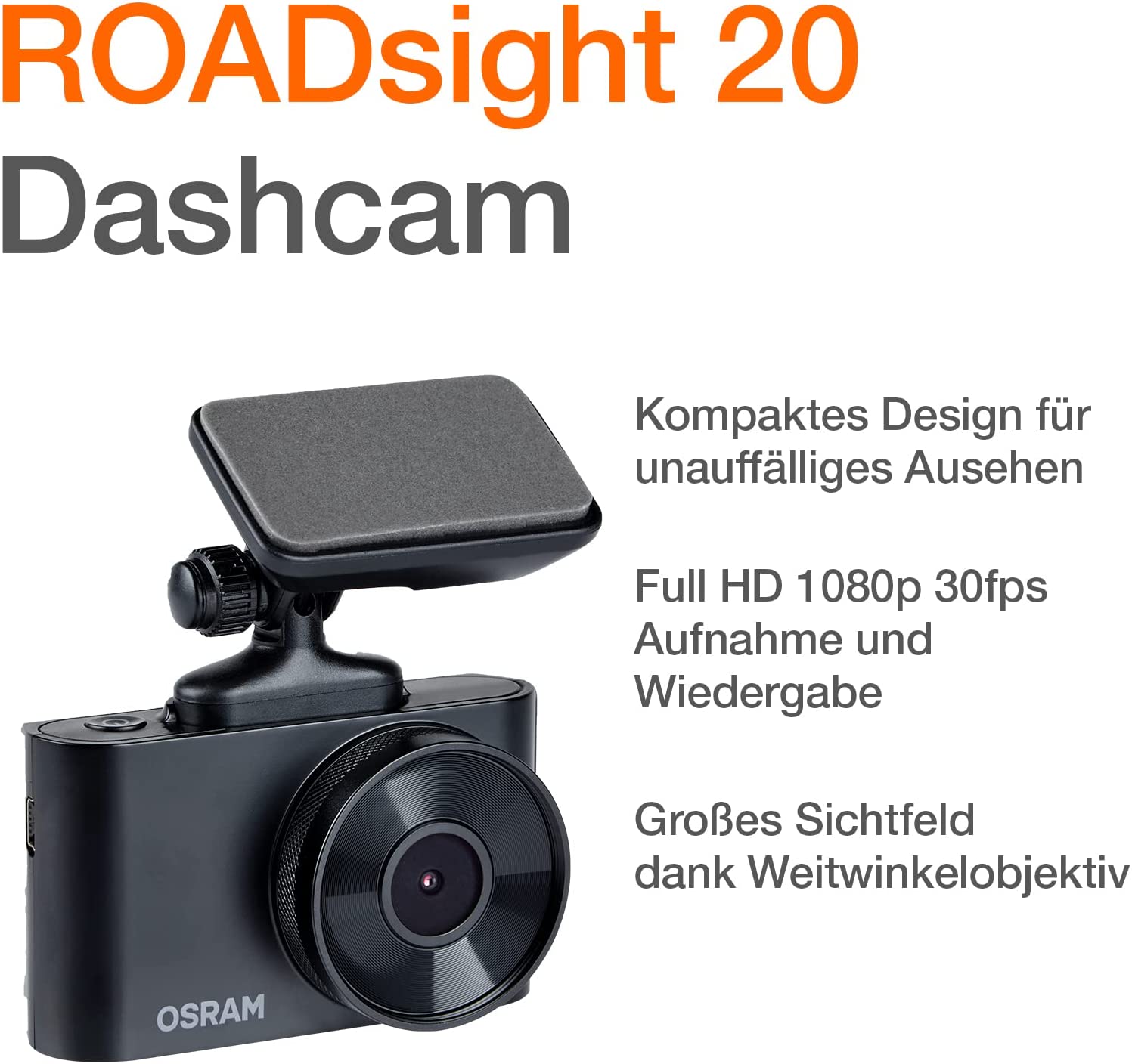 Osram ROADsight 30 Mobile connected Dashcam HD 1080p