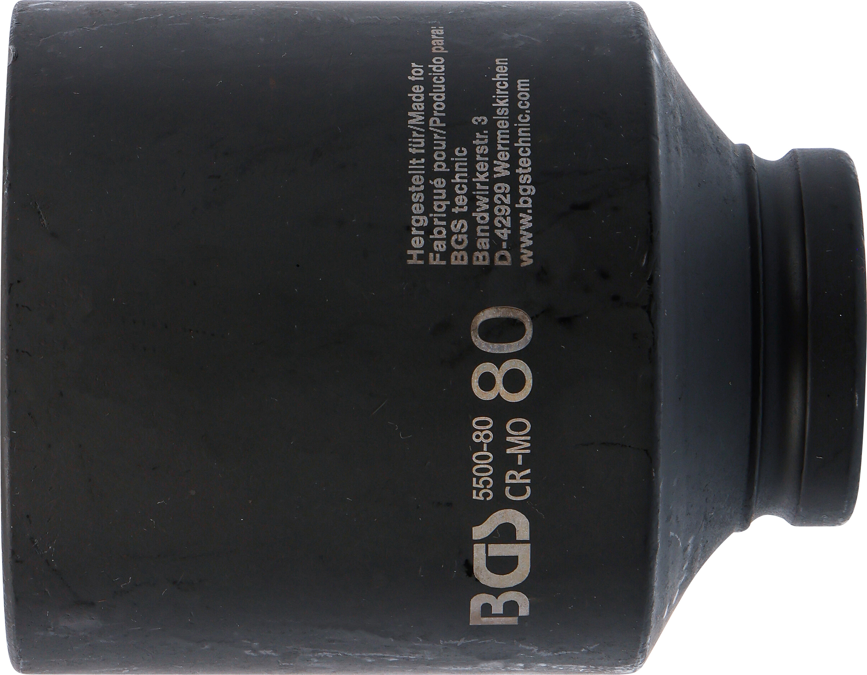 BGS Kraft-Steckschlüssel-Einsatz Sechskant, tief | Antrieb Innenvierkant 25 mm (1") | SW 80 mm