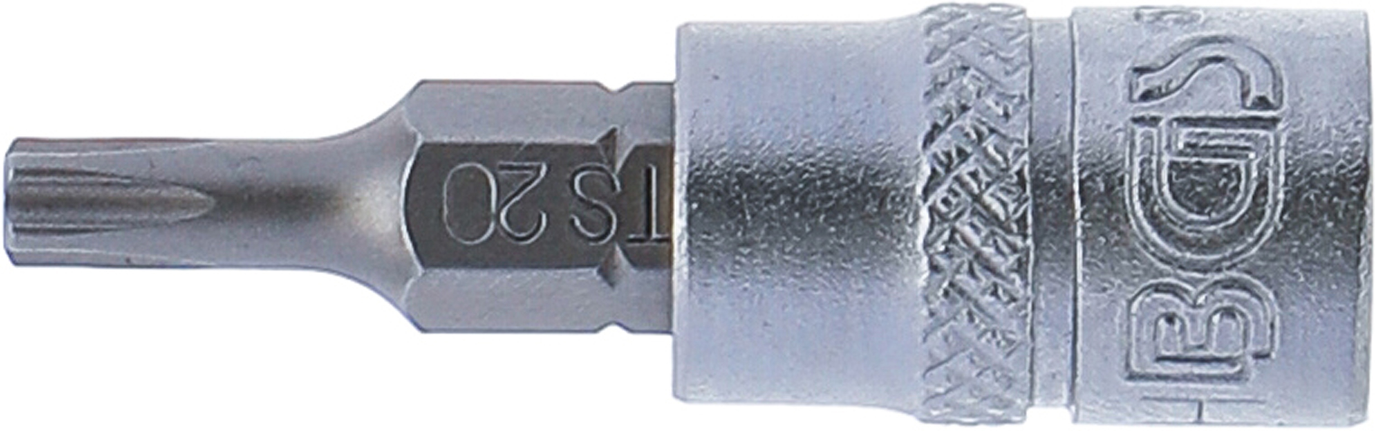 BGS Bit-Einsatz | Antrieb Innenvierkant 6,3 mm (1/4") | TS-Profil (für Torx Plus) mit Bohrung TS20