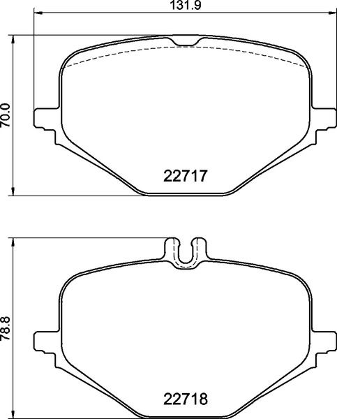 Bremsbelagsatz, Scheibenbremse