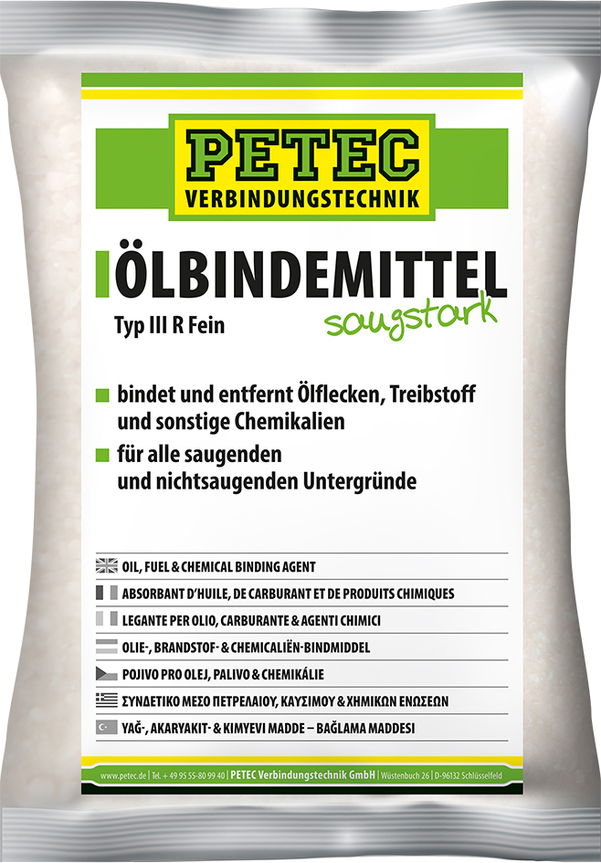 Petec Ölbindermittel Typ III R Fein saugstark 40 Liter / 20 kg