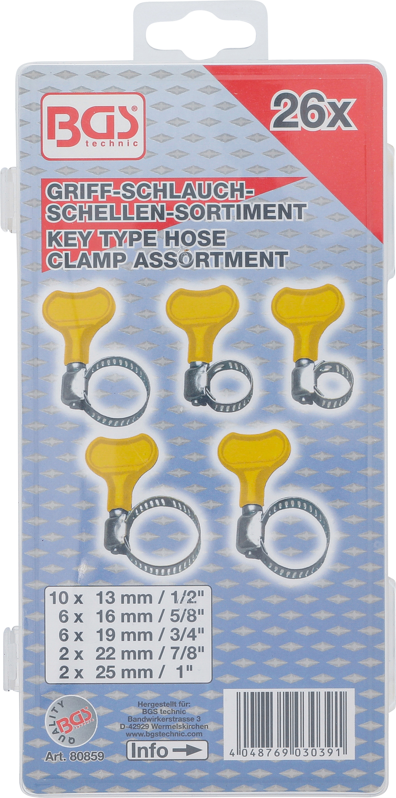 BGS Griff-Schlauchschellen-Sortiment | 26-tlg.