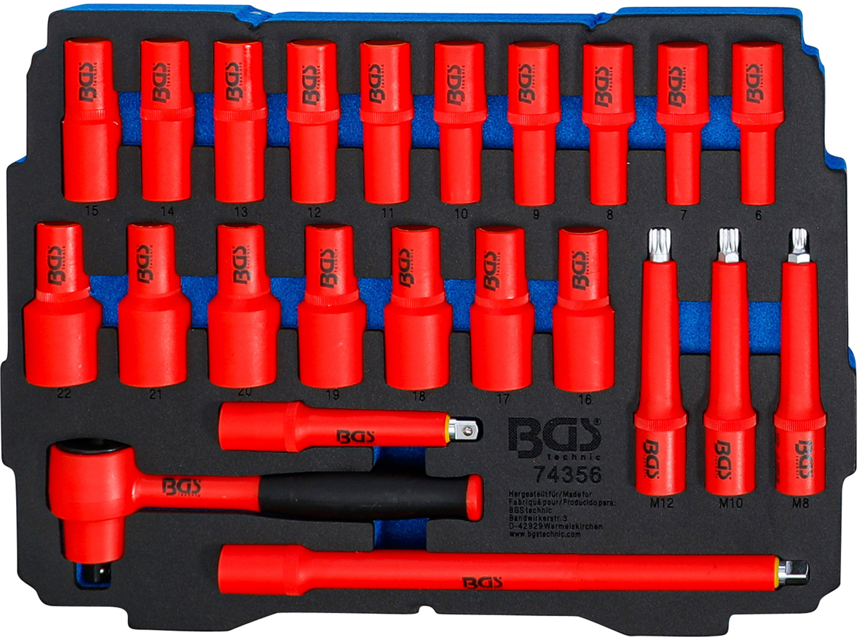 BGS Schaumeinlage für Art. BOXSYS1 & 2: VDE Werkzeugsatz | 23-tlg.