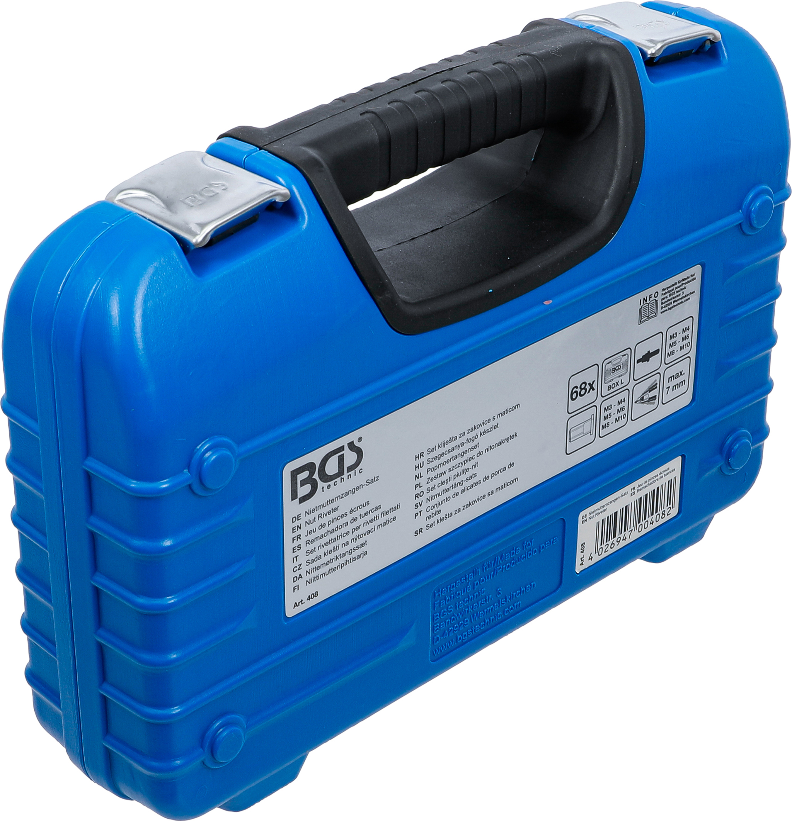 BGS Nietmutternzangen-Satz | M3 - M10 | 68-tlg.